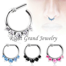 ALVEOLES Aqua Set nez anneau Septum bijoux Piercing Septum